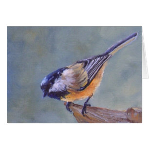 Black Capped Chickadee Greeting Card