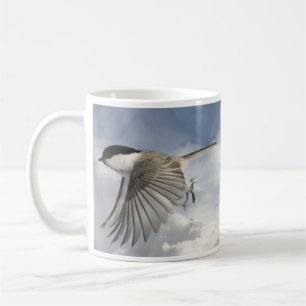 Black-Capped Chickadee in Flight  Coffee Mug