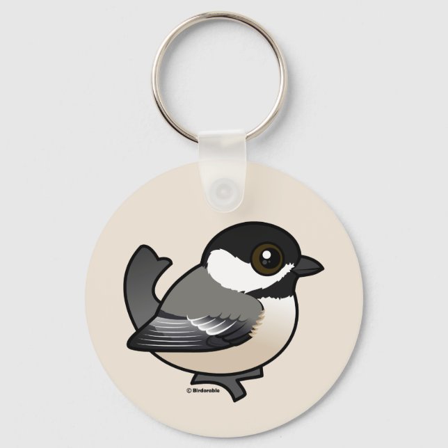 Black-capped Chickadee Keychain (Front)