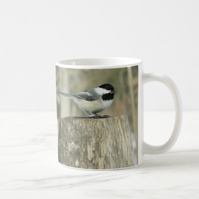 Black Capped Chickadee Mug (Right)
