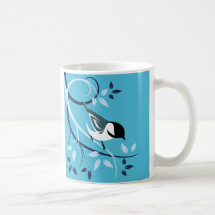 Black Capped Chickadee On Tree Branch Coffee Mug