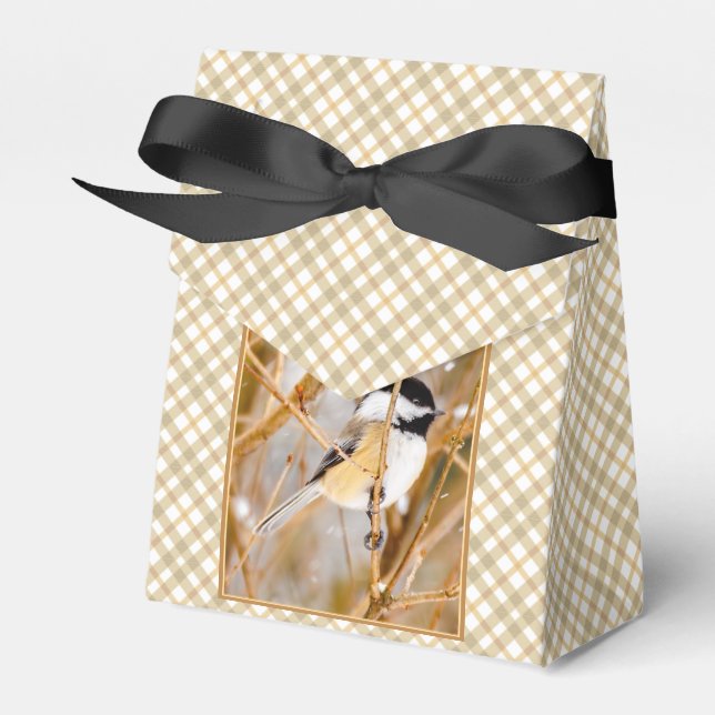 Black-Capped Chickadee - Original Photograph Favor Box (Front Side)