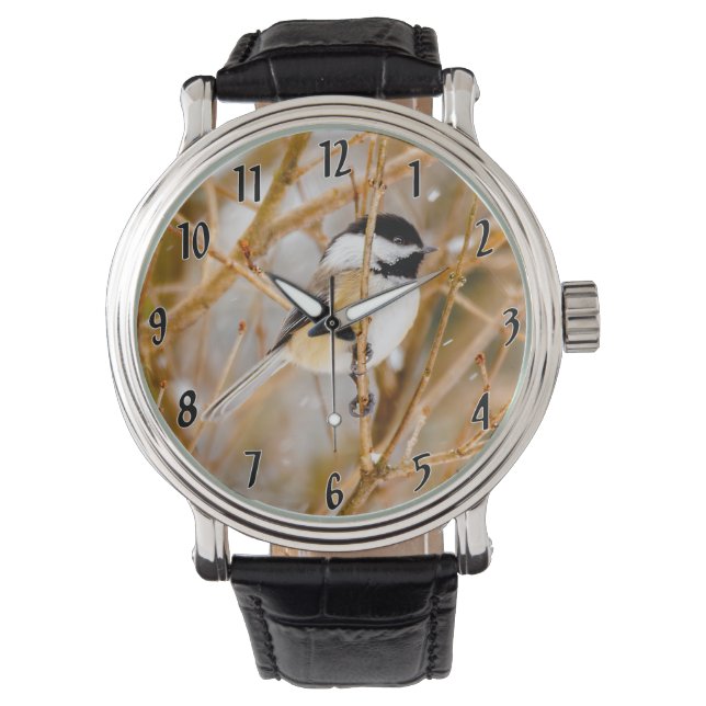 Black-Capped Chickadee - Original Photograph Watch (Front)
