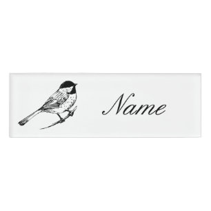 Black-capped Chickadee Thunder_Cove Name Tag