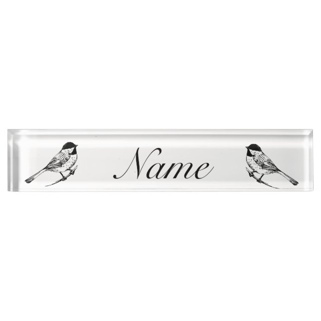 Black-capped Chickadee Thunder_Cove Nameplate (Front)