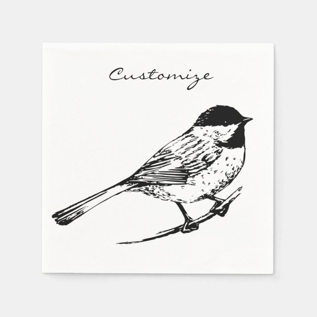 Black-capped Chickadee Thunder_Cove Napkin (Front)