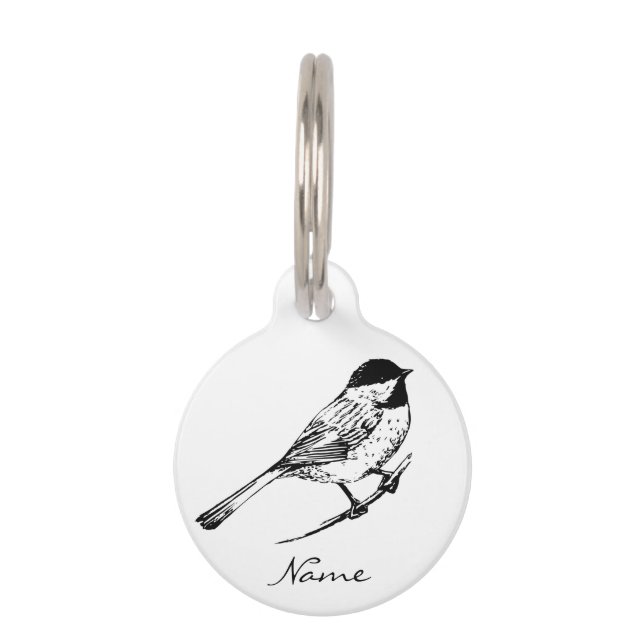 Black-capped Chickadee Thunder_Cove Pet Tag (Front)