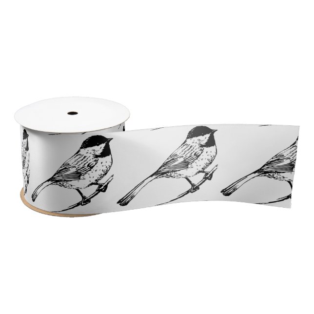 Black-capped Chickadee Thunder_Cove Satin Ribbon (Spool)
