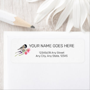 Black Capped Sweet Chickadee Watercolor Artwork