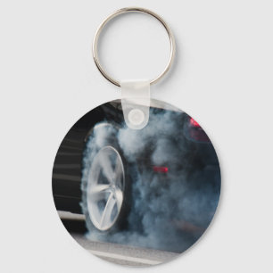 Black car burnout keychain