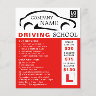 Black Car Logo, Driving School, Instructor Advert Flyer