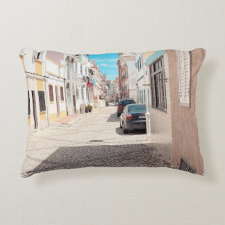 BLACK CAR PARKED OUTDOOR ACCENT PILLOW