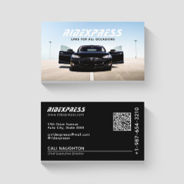 Black Car Rental Service Black Business Card