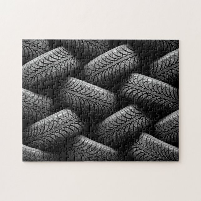 Black Car Tires Jigsaw Puzzle (Horizontal)