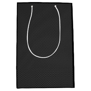Black Carbon Fiber Style Print Background Medium Gift Bag