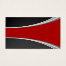 Black Carbon Fibre and Red Stripe Business Card