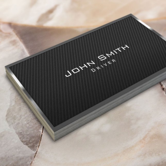 Black Carbon Fibre Driver Business Card (Creator Uploaded)