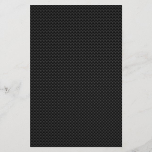 Black Carbon Fibre Style Print Stationery (Front)