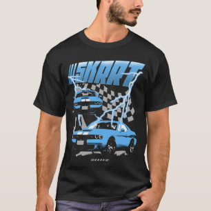 Black Carolina 5 AJ5 Hellcat Muscle Graphic T-Shirt