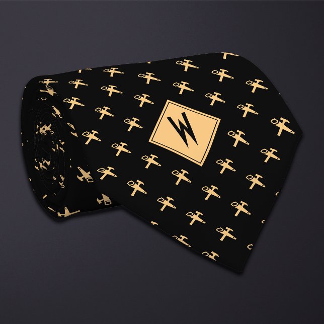 Black Carpenter Tools Tie (Creator Uploaded)