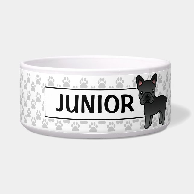 Black Cartoon French Bulldog (Front)