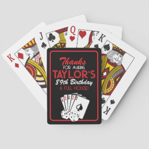 Black Casino Poker Birthday Favour Playing Cards
