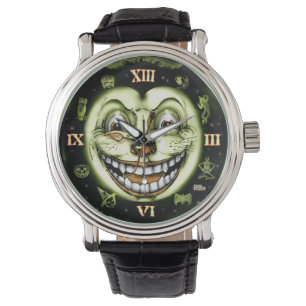 Black Cat 13 Clock Halloween Watch