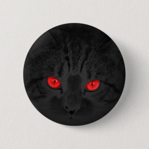 Black cat 2 inch round button
