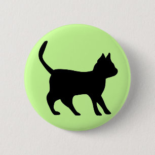 Black Cat 2 Inch Round Button