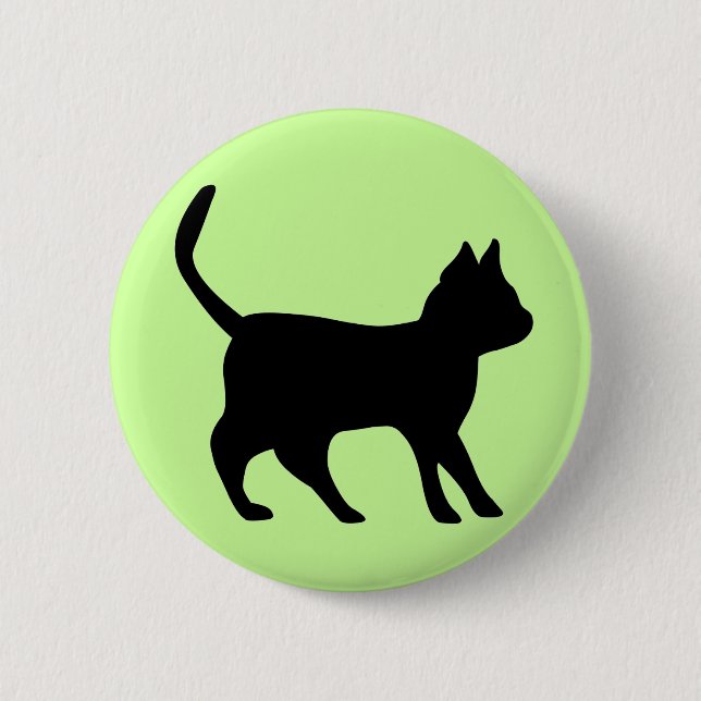 Black Cat 2 Inch Round Button (Front)