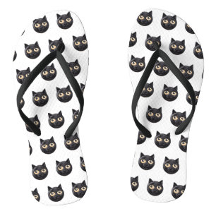 Black Cat 3D Inspired Flip Flops