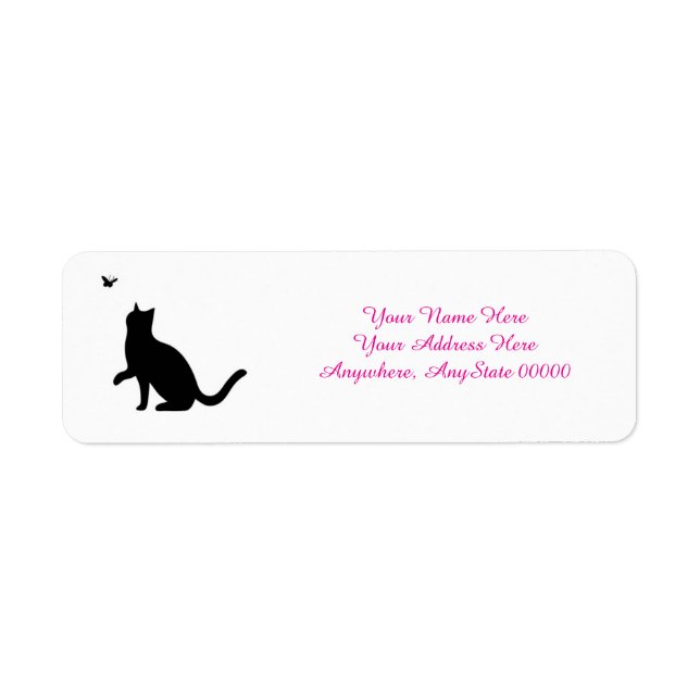 Black Cat Address Labels (Front)