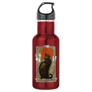 Black Cat, Alexandre Steinlen 532 Ml Water Bottle