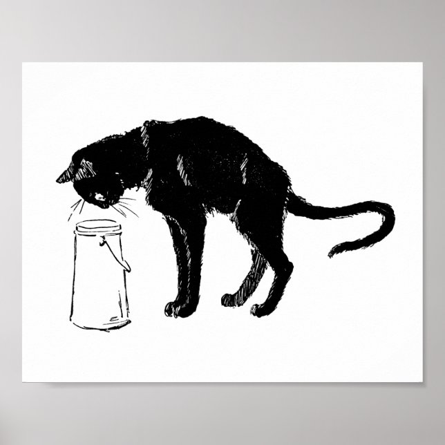 Black Cat, Alexandre Steinlen Poster (Front)