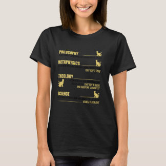 Black Cat Analogy Philosophy Metaphysics Theology  T-Shirt