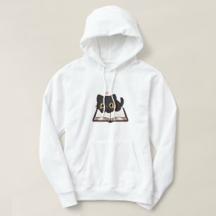 Black Cat and Book Embroidered Comfort Colours Tee