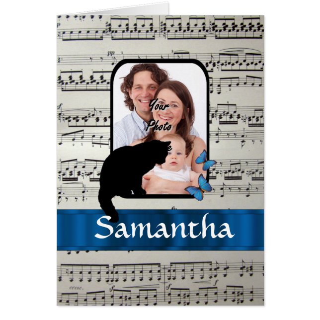 Black cat and butterflies (Front)