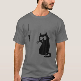 Black Cat And Fish Funny Cat Cat Lover T-Shirt