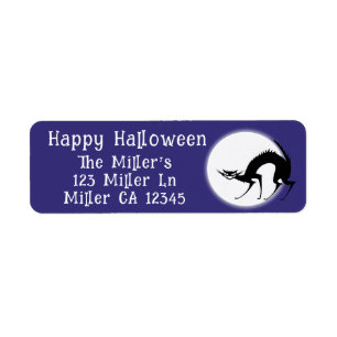 Black Cat and Full Moon