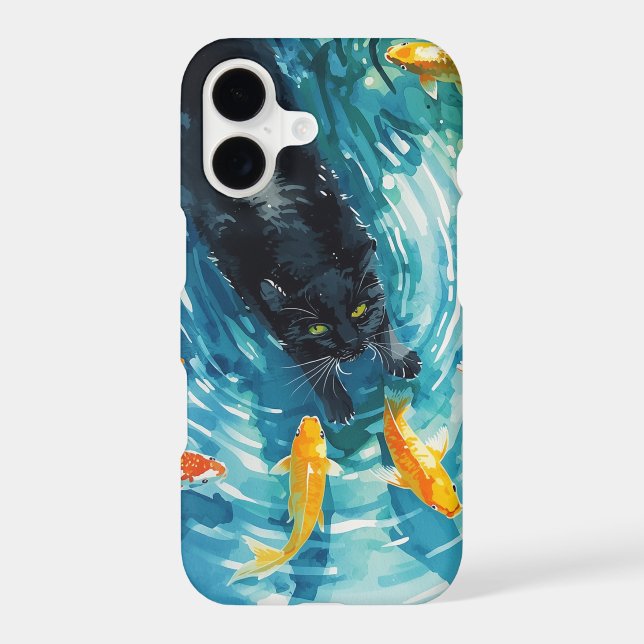 black cat and goldfishes (Back)