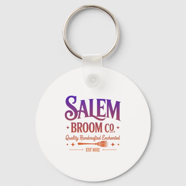 Black Cat And Pumpkin Atomic Retro Halloween  Keychain (Front)