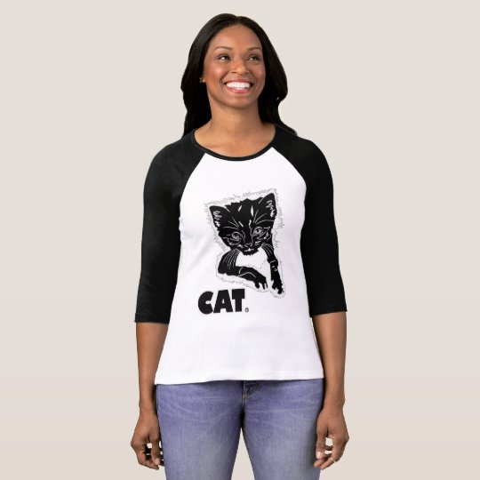 Black Cat Animal Print Garments Merchandises T-Shirt