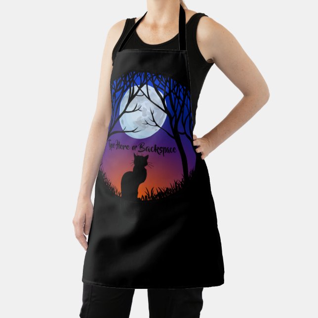 Black Cat Aprons Cat Lover Art Aprons (Insitu)