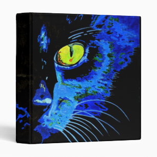 Black Cat Artistic Portrait With Striking Yellow E Binder