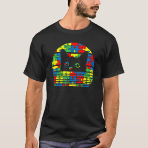 Black Cat Autism Awareness Gifts For Kids Cute Kit T-Shirt