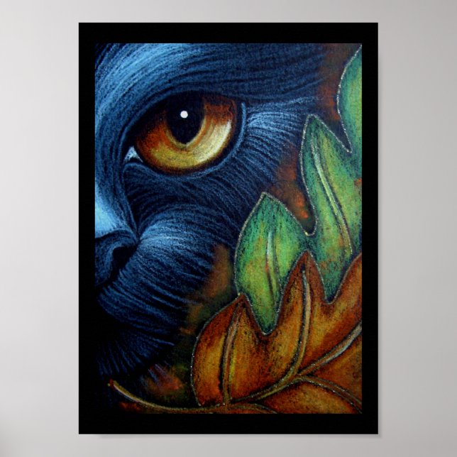BLACK CAT - AUTUMN LEAVES Poster (Front)
