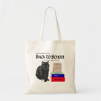 Black Cat Back to School Tote Bag