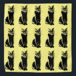 Black Cat Bandana<br><div class="desc">Black Cat Silhouette. Lonely cat. A Cat. Black Cat on a white background.</div>