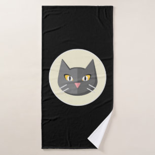 Black Cat                           Bath Towel