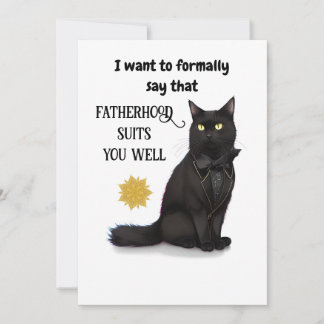 Black Cat Beau meilleur papa jamais carte de Fête